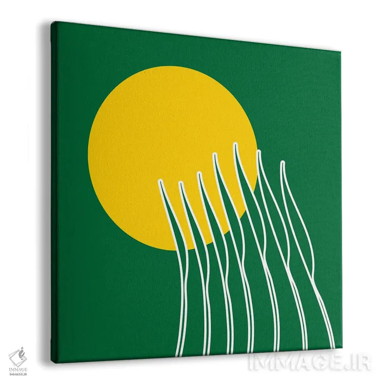 تابلو خورشید بهاری اثر دیزاینز سرکا ۷۸ - نمای پرسپکتیو محصول