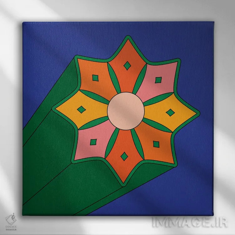 تابلو درخشش تابستانی ستاره اثر دیزاینز سرکا ۷۸ - نمای روبهرو روی دیوار