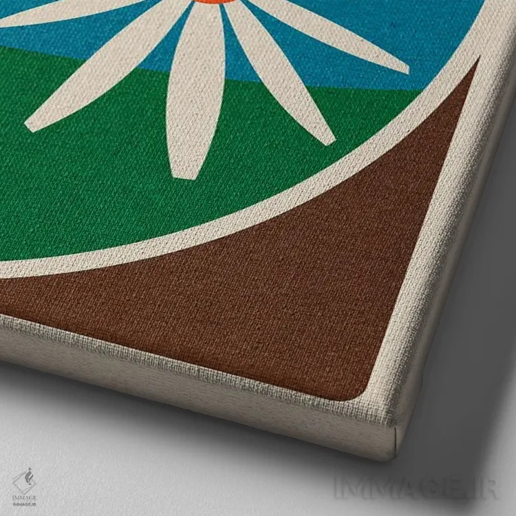 تابلو زندگی پارکی اثر دیزاینز سرکا ۷۸ - نمای نزدیک بافت بوم