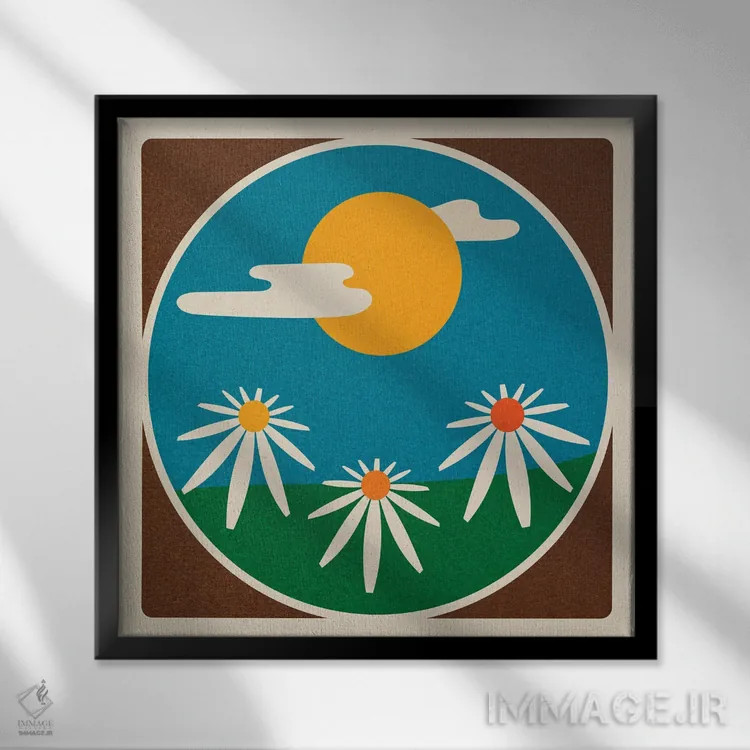 تابلو زندگی پارکی اثر دیزاینز سرکا ۷۸ - نمای قابدار مشکی