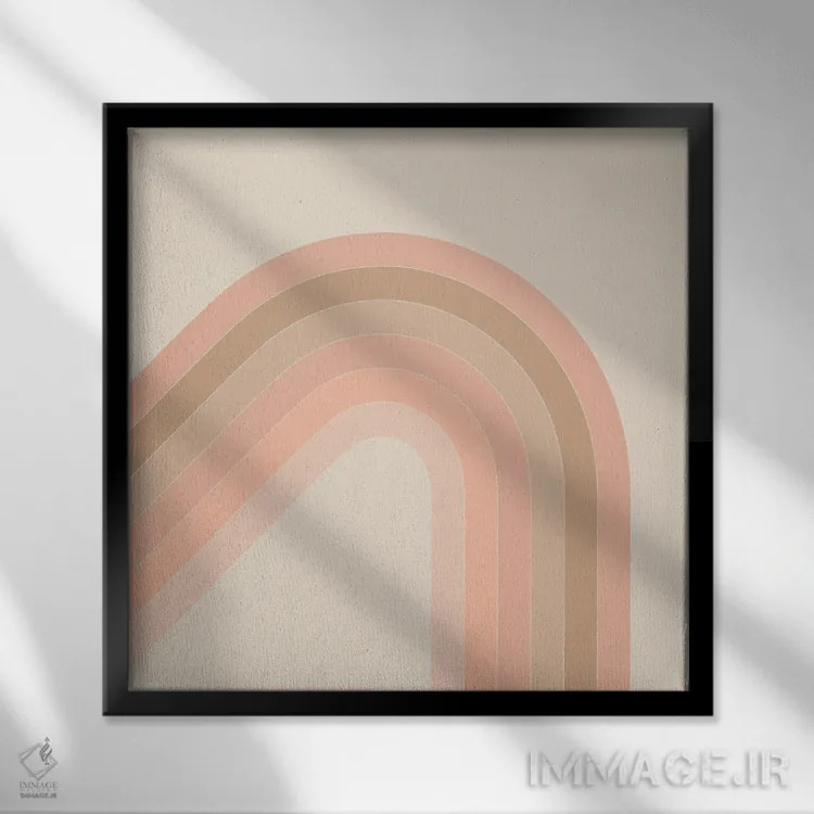 تابلو قوس گوشهٔ نور ملایم اثر دیزاینز سرکا ۷۸ - نمای قابدار مشکی