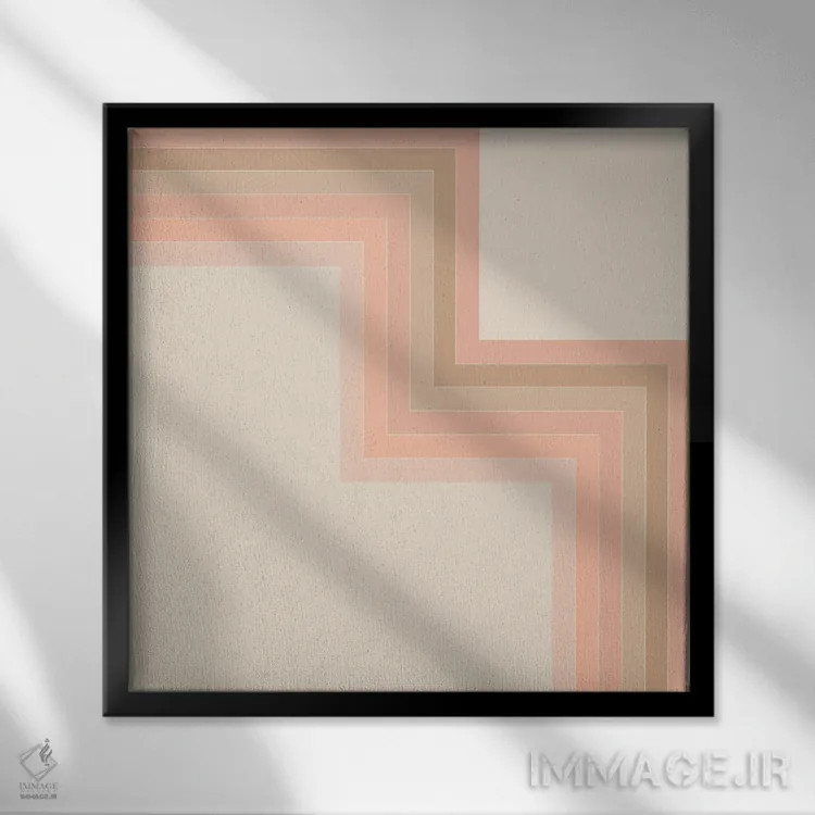 تابلو زاویه گوشهٔ نور ملایم اثر دیزاینز سرکا ۷۸ - نمای قابدار مشکی