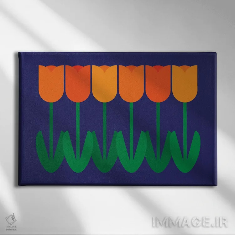 تابلو لالهها اثر دیزاینز سرکا ۷۸ - نمای روبهرو روی دیوار