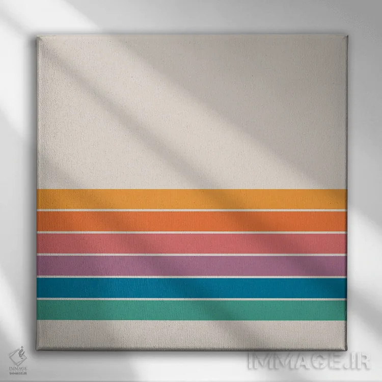 تابلو راهراههای بهاری بوکا اثر دیزاینز سرکا ۷۸ - نمای روبهرو روی دیوار