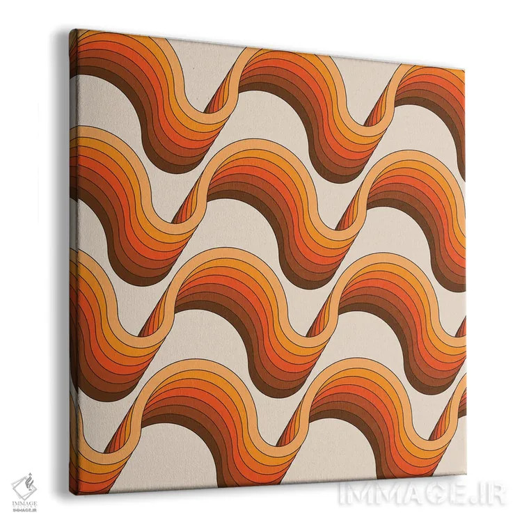 تابلو روبانهای طلایی اثر دیزاینز سرکا ۷۸ - نمای پرسپکتیو محصول