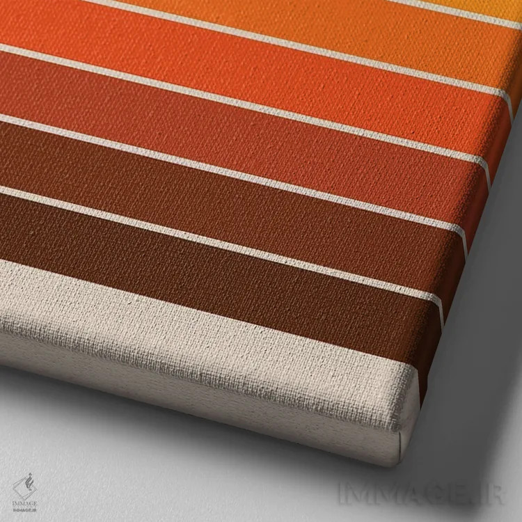 تابلو راهراههای بهار طلایی اثر دیزاینز سرکا ۷۸ - نمای نزدیک بافت بوم