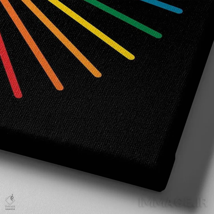 تابلو درخشش طیفی ستاره اثر دیزاینز سرکا ۷۸ - نمای نزدیک بافت بوم