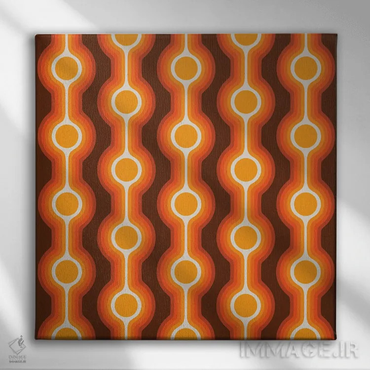 تابلو قطرههای دره طلایی اثر دیزاینز سرکا ۷۸ - نمای روبهرو روی دیوار