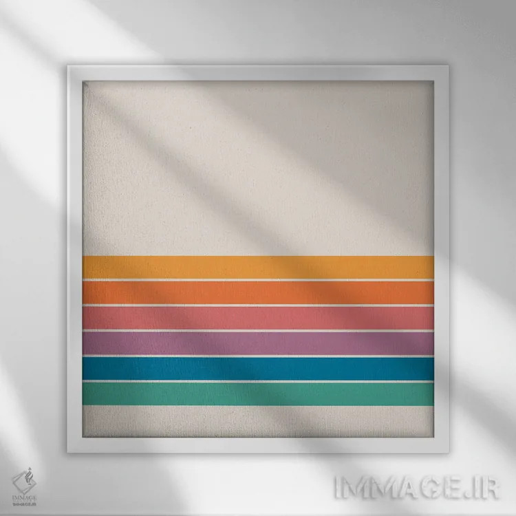 تابلو راهراههای بهاری بوکا اثر دیزاینز سرکا ۷۸ - نمای قابدار سفید