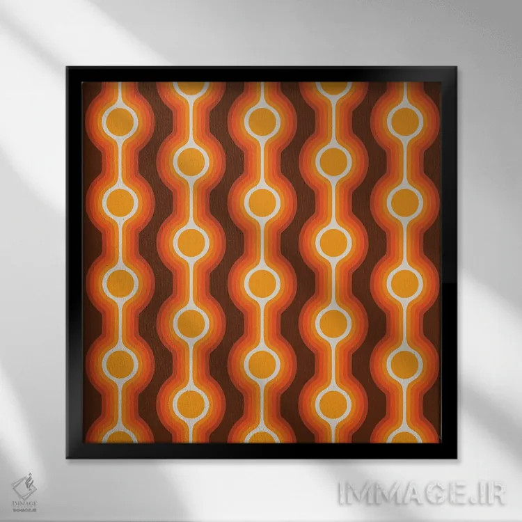 تابلو قطرههای دره طلایی اثر دیزاینز سرکا ۷۸ - نمای قابدار مشکی