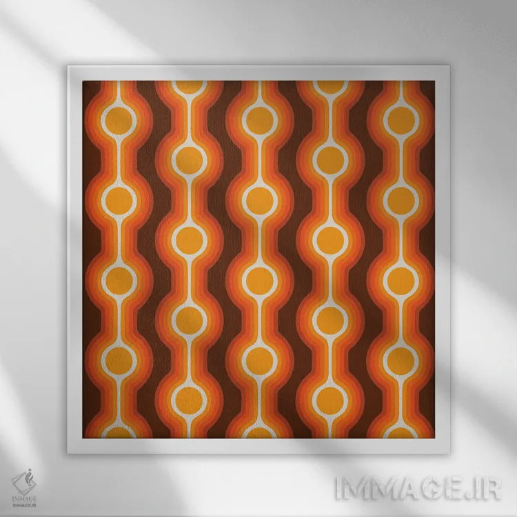 تابلو قطرههای دره طلایی اثر دیزاینز سرکا ۷۸ - نمای قابدار سفید