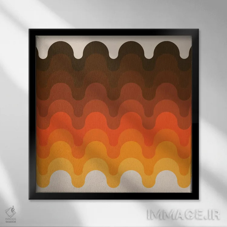 تابلو خولیو طلایی اثر دیزاینز سرکا ۷۸ - نمای قابدار مشکی