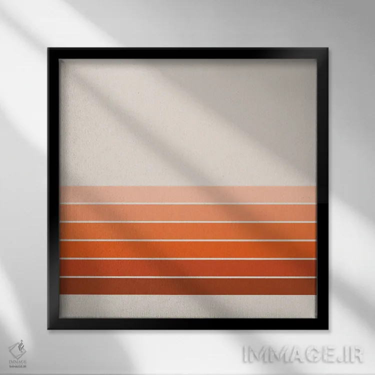 تابلو راهراههای بهار صخره سرخ اثر دیزاینز سرکا ۷۸ - نمای قابدار مشکی