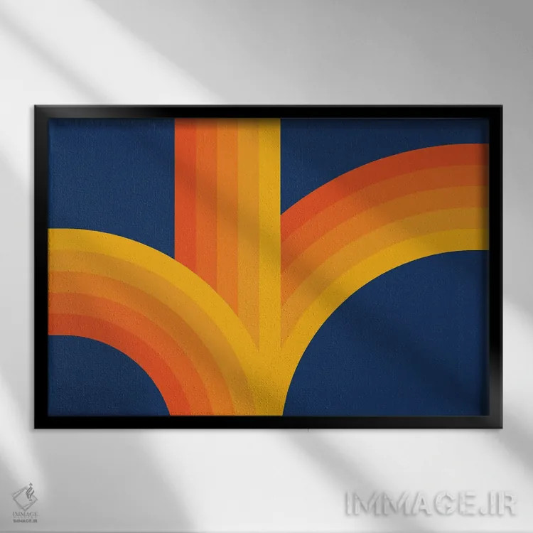 تابلو پرش غروب اثر دیزاینز سرکا ۷۸ - نمای قابدار مشکی