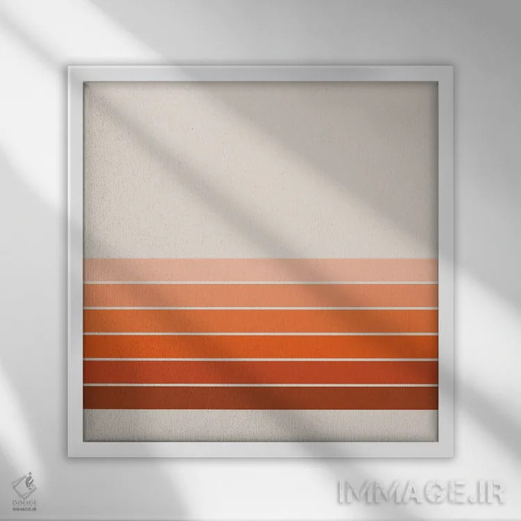 تابلو راهراههای بهار صخره سرخ اثر دیزاینز سرکا ۷۸ - نمای قابدار سفید