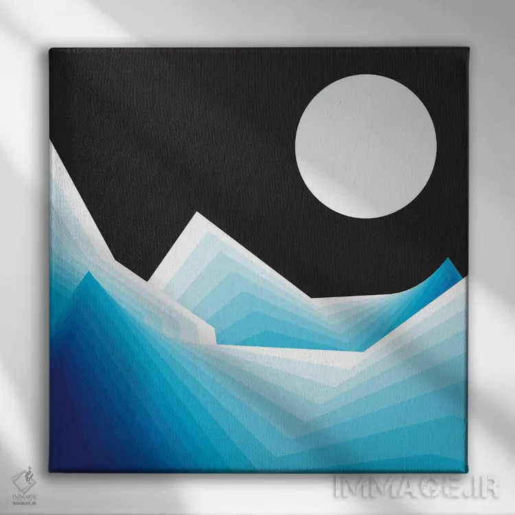 تابلو ماه ژانویه اثر دیزاینز سرکا ۷۸ - نمای روبهرو روی دیوار