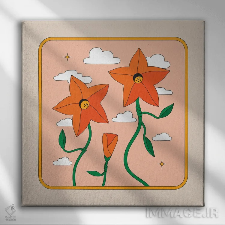 تابلو زمان تاک اثر دیزاینز سرکا ۷۸ - نمای روبهرو روی دیوار