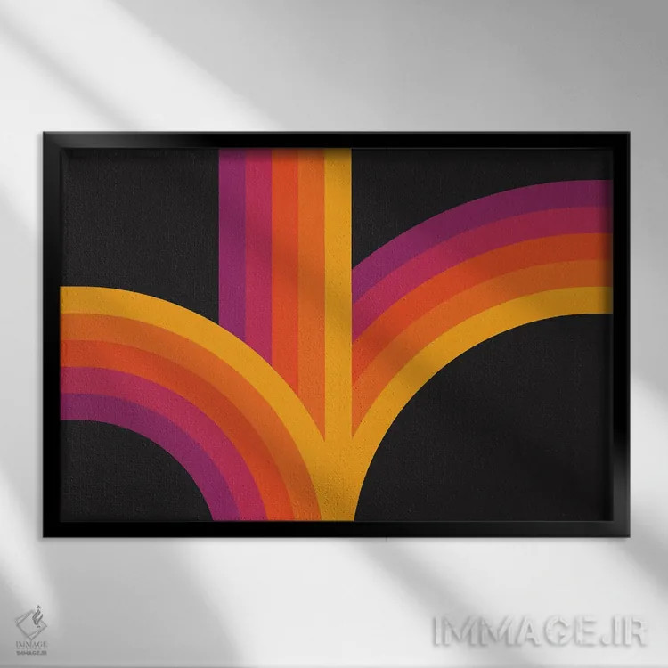 تابلو پرش ویدیویی VHS اثر دیزاینز سرکا ۷۸ - نمای قابدار مشکی