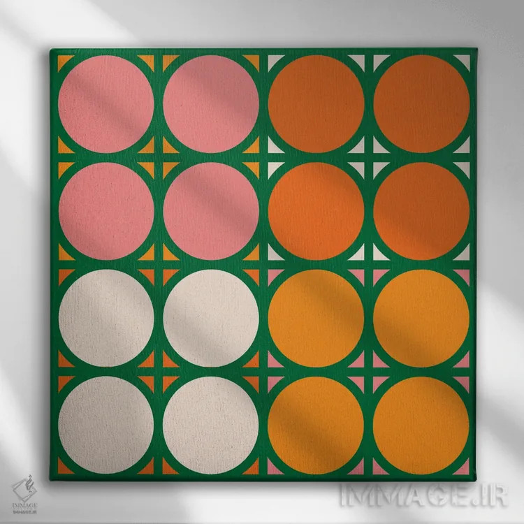 تابلو ارتباط بوتِرکاپ (گیاهی) اثر دیزاینز سرکا ۷۸ - نمای روبهرو روی دیوار