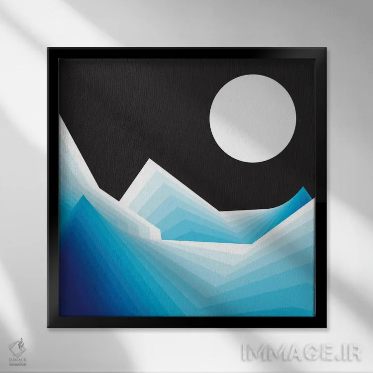 تابلو ماه ژانویه اثر دیزاینز سرکا ۷۸ - نمای قابدار مشکی