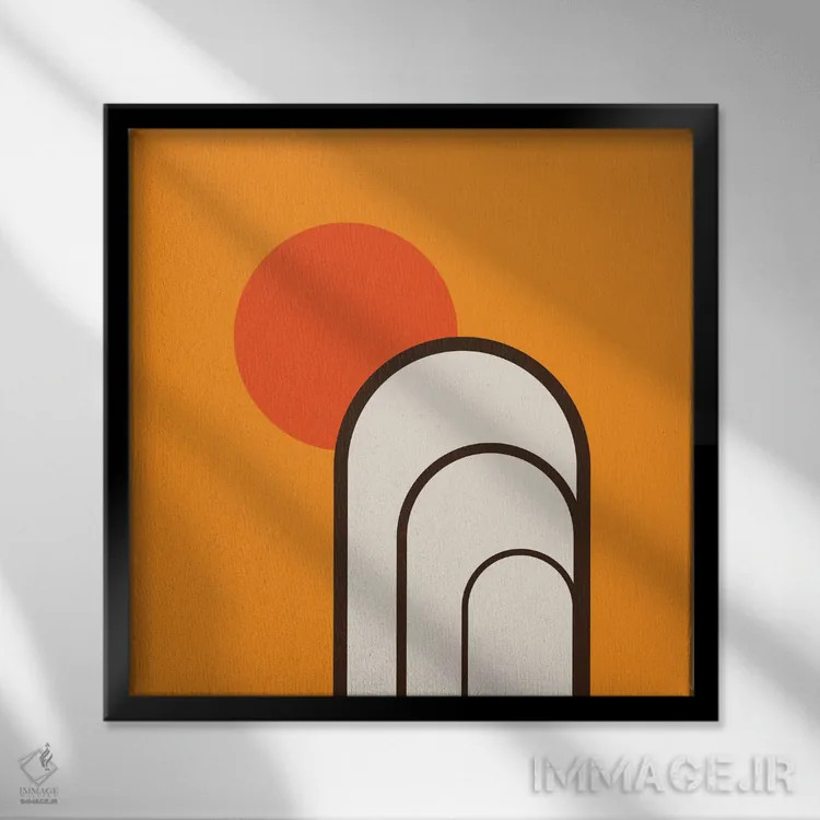 تابلو درخت توس اثر دیزاینز سرکا ۷۸ - نمای قابدار مشکی