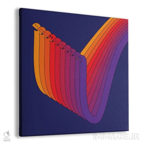 تابلو نخهای بامزه اثر دیزاینز سرکا ۷۸ - نمای پرسپکتیو محصول