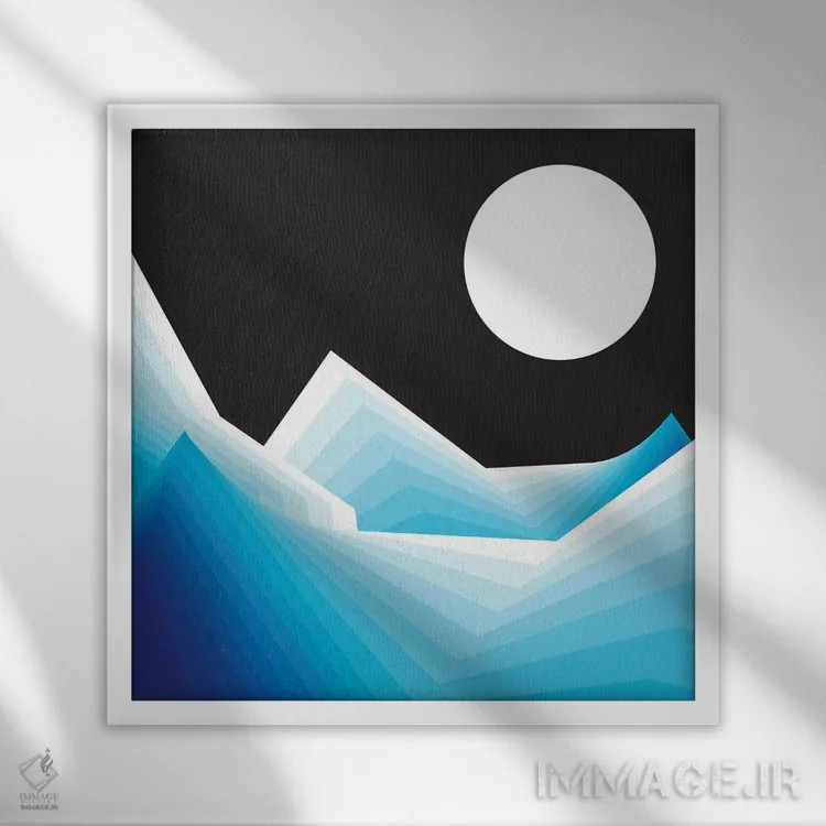 تابلو ماه ژانویه اثر دیزاینز سرکا ۷۸ - نمای قابدار سفید