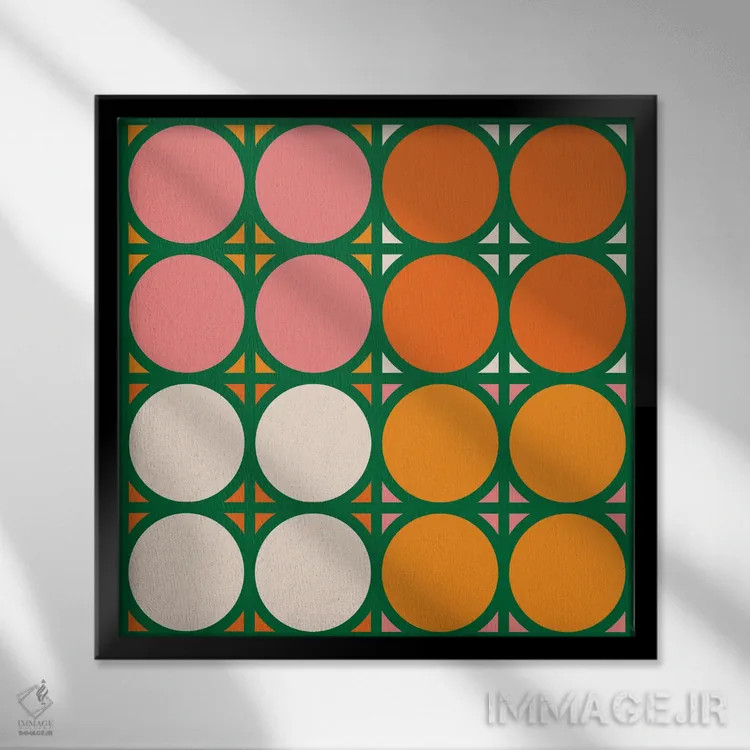 تابلو ارتباط بوتِرکاپ (گیاهی) اثر دیزاینز سرکا ۷۸ - نمای قابدار مشکی