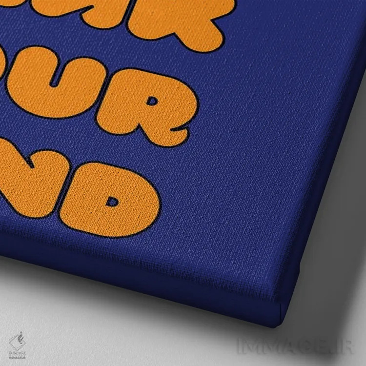 تابلو آنچه در ذهنت هست بگو اثر دیزاینز سرکا ۷۸ - نمای نزدیک بافت بوم