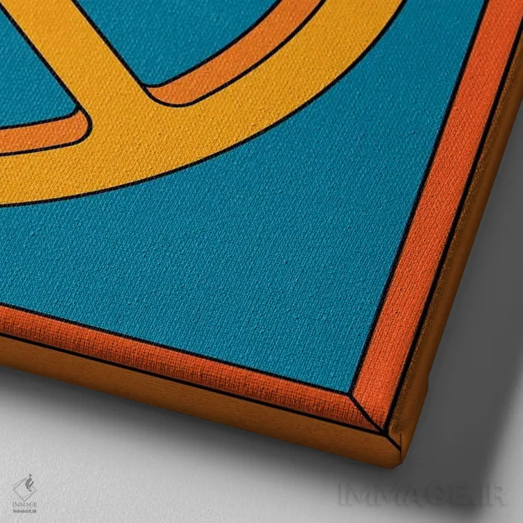 تابلو صلح اثر دیزاینز سرکا ۷۸ - نمای نزدیک بافت بوم