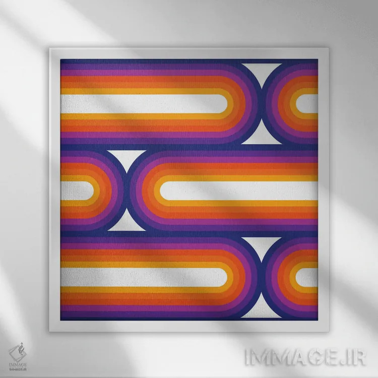 تابلو کمانهای جانبی اثر دیزاینز سرکا ۷۸ - نمای قابدار سفید