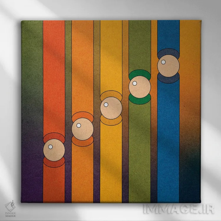 تابلو لولهها اثر دیزاینز سرکا ۷۸ - نمای روبهرو روی دیوار