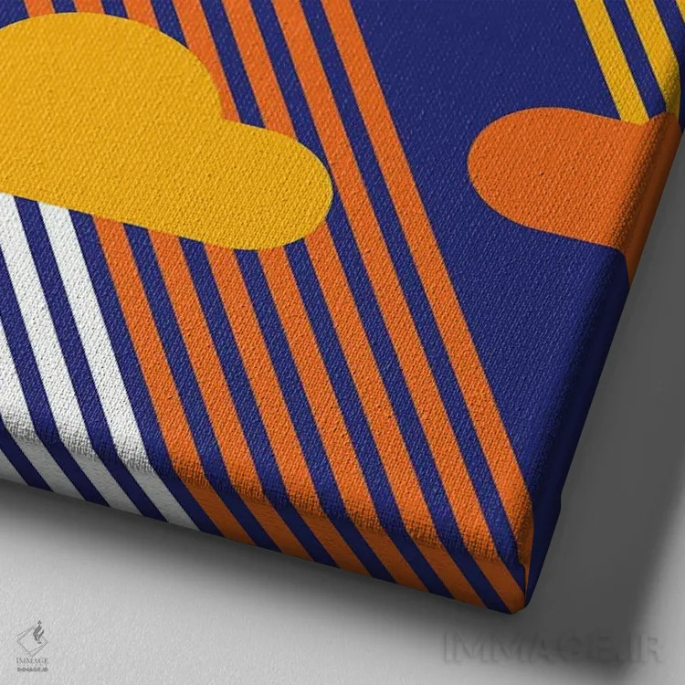 تابلو آسمانهای آبی اثر دیزاینز سرکا ۷۸ - نمای نزدیک بافت بوم