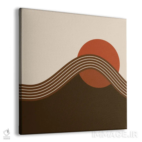 تابلو راهراههای غروب کاکائو اثر دیزاینز سرکا ۷۸ - نمای پرسپکتیو محصول