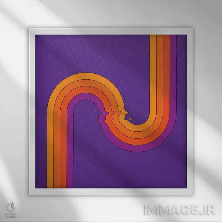 تابلو Why Not,چرا، چرا نه اثر دیزاینز سرکا ۷۸ - نمای قابدار سفید