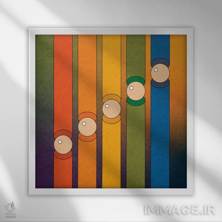 تابلو لولهها اثر دیزاینز سرکا ۷۸ - نمای قابدار سفید