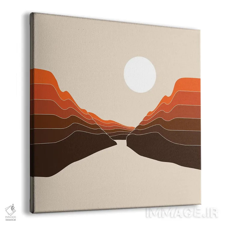 تابلو درهٔ گرگومیش بیابان اثر دیزاینز سرکا ۷۸ - نمای پرسپکتیو محصول