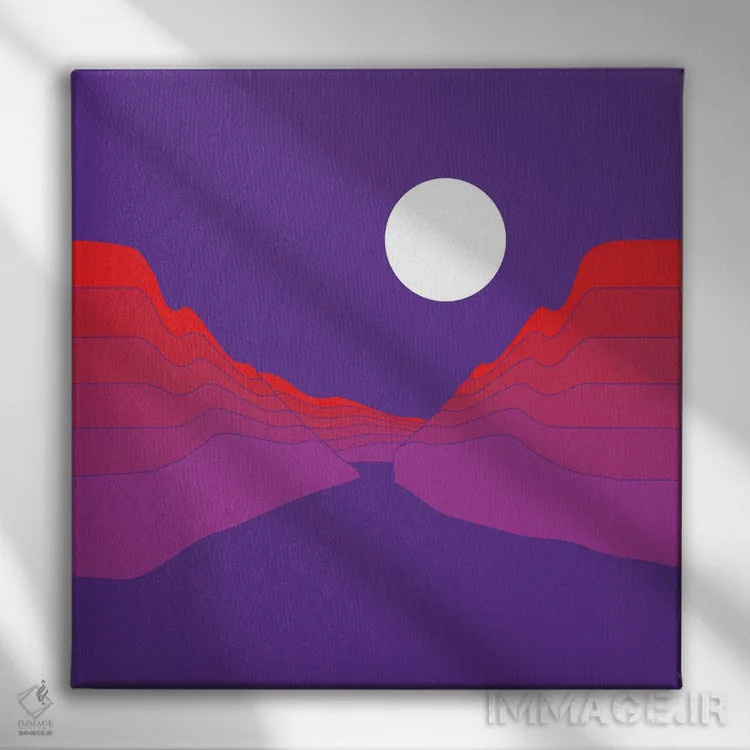 تابلو درهٔ آمتیست اثر دیزاینز سرکا ۷۸ - نمای روبهرو روی دیوار