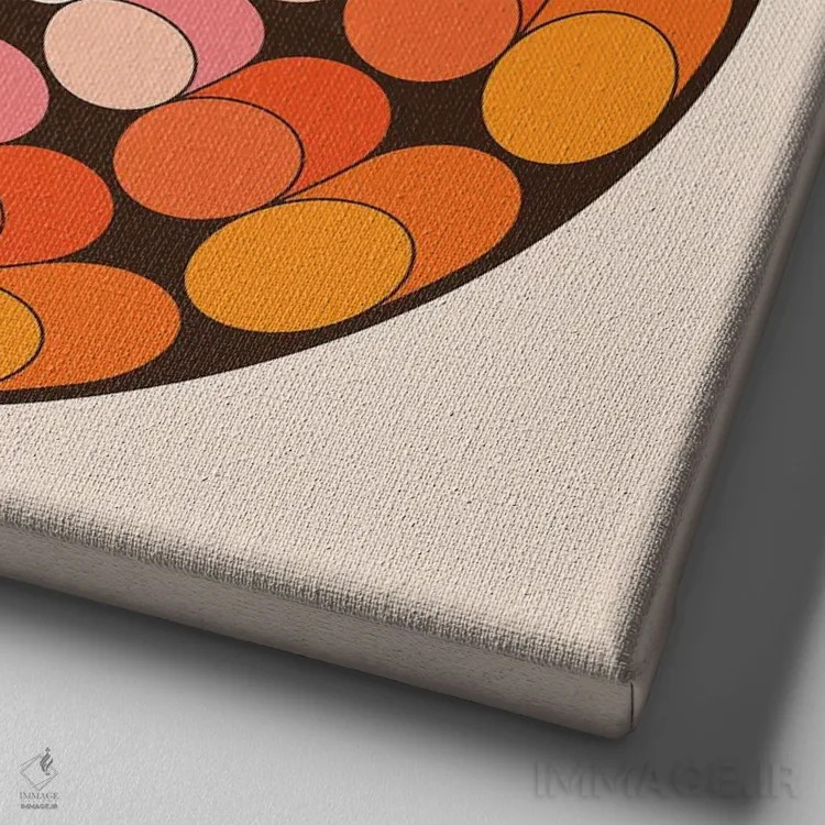 تابلو چرخش دیزی اثر دیزاینز سرکا ۷۸ - نمای نزدیک بافت بوم