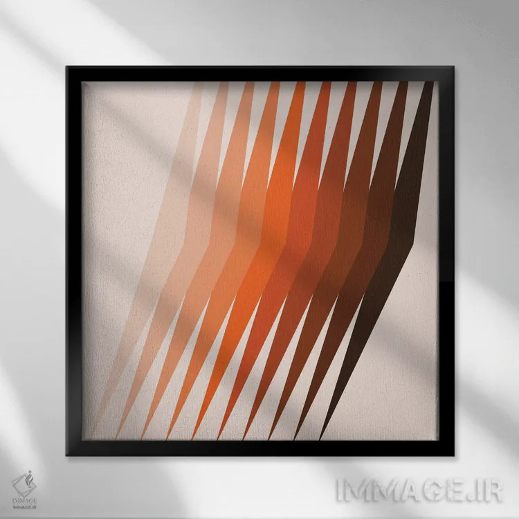 تابلو گذرگاههای گرگومیش بیابان اثر دیزاینز سرکا ۷۸ - نمای قابدار مشکی