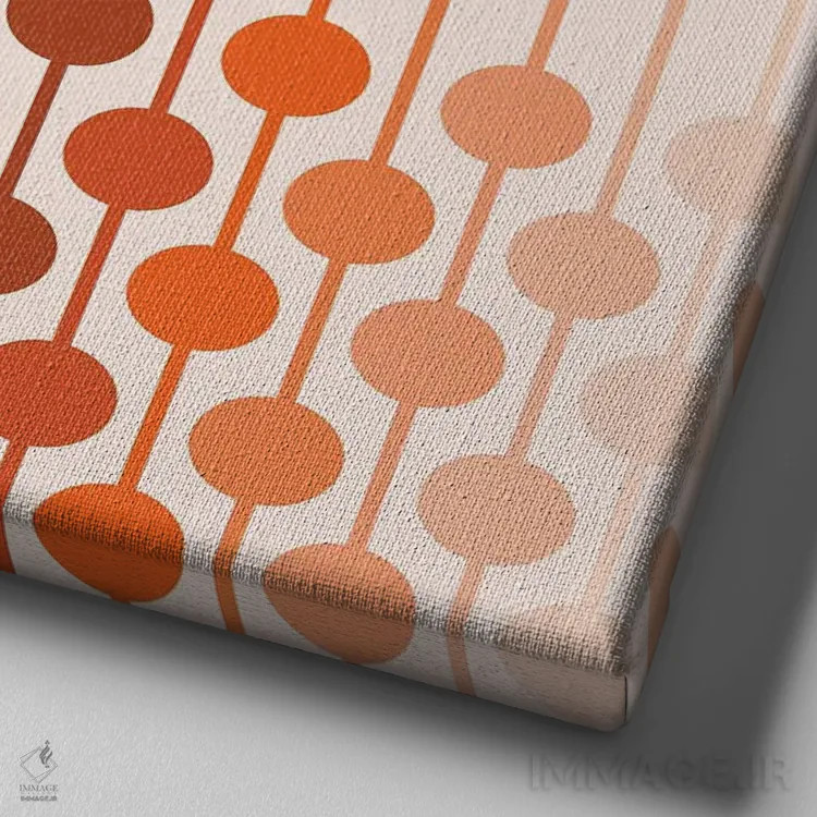 تابلو ششتایی گرگومیش بیابان اثر دیزاینز سرکا ۷۸ - نمای نزدیک بافت بوم