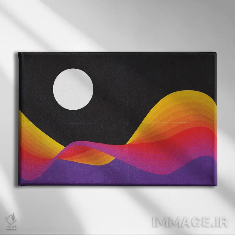 تابلو چشمانداز رؤیا I اثر دیزاینز سرکا ۷۸ - نمای روبهرو روی دیوار