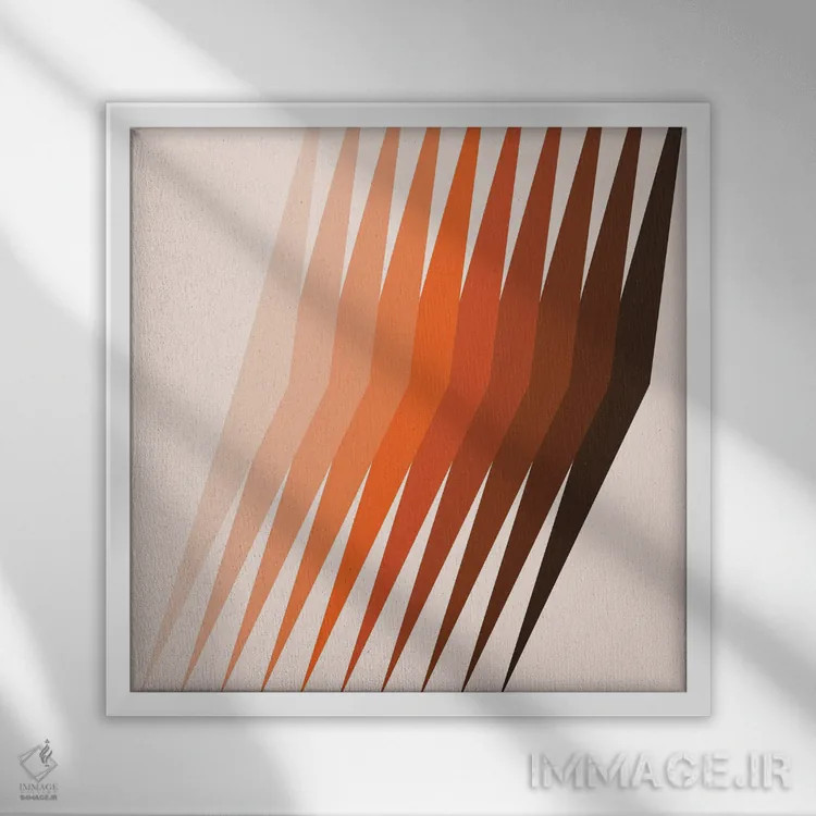 تابلو گذرگاههای گرگومیش بیابان اثر دیزاینز سرکا ۷۸ - نمای قابدار سفید