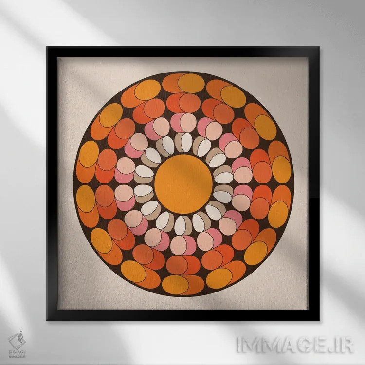 تابلو چرخش دیزی اثر دیزاینز سرکا ۷۸ - نمای قابدار مشکی