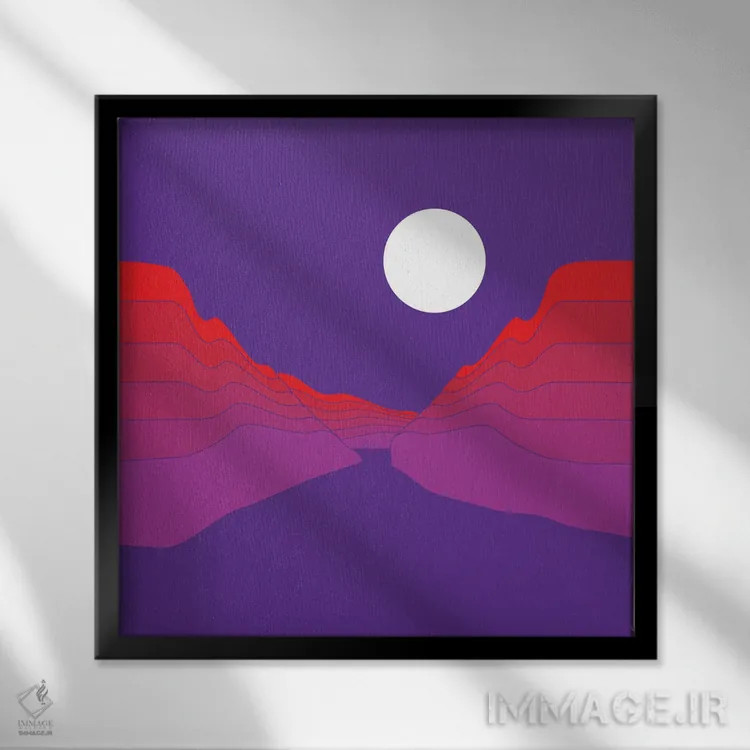 تابلو درهٔ آمتیست اثر دیزاینز سرکا ۷۸ - نمای قابدار مشکی