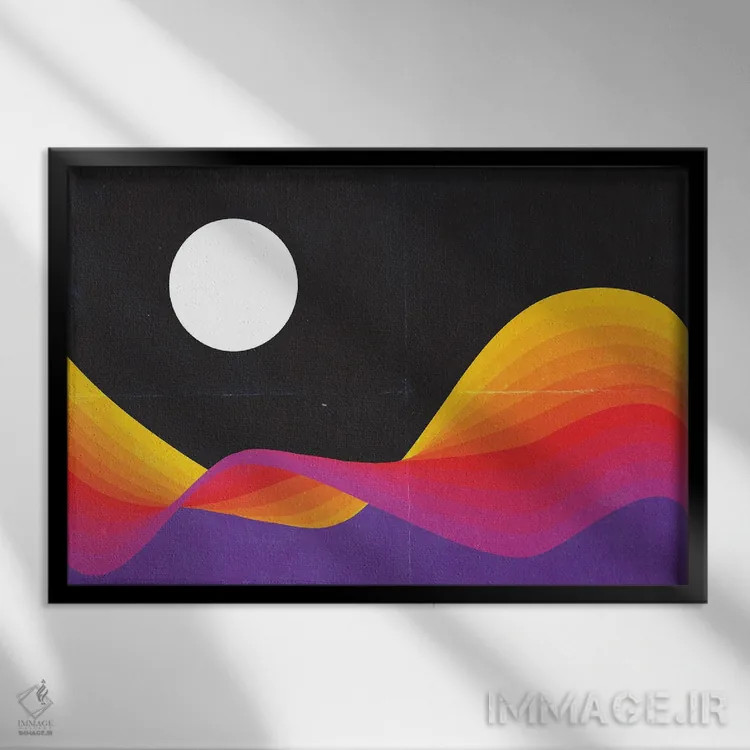 تابلو چشمانداز رؤیا I اثر دیزاینز سرکا ۷۸ - نمای قابدار مشکی