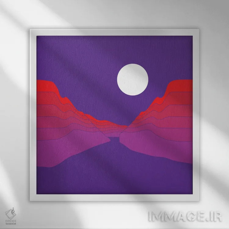 تابلو درهٔ آمتیست اثر دیزاینز سرکا ۷۸ - نمای قابدار سفید