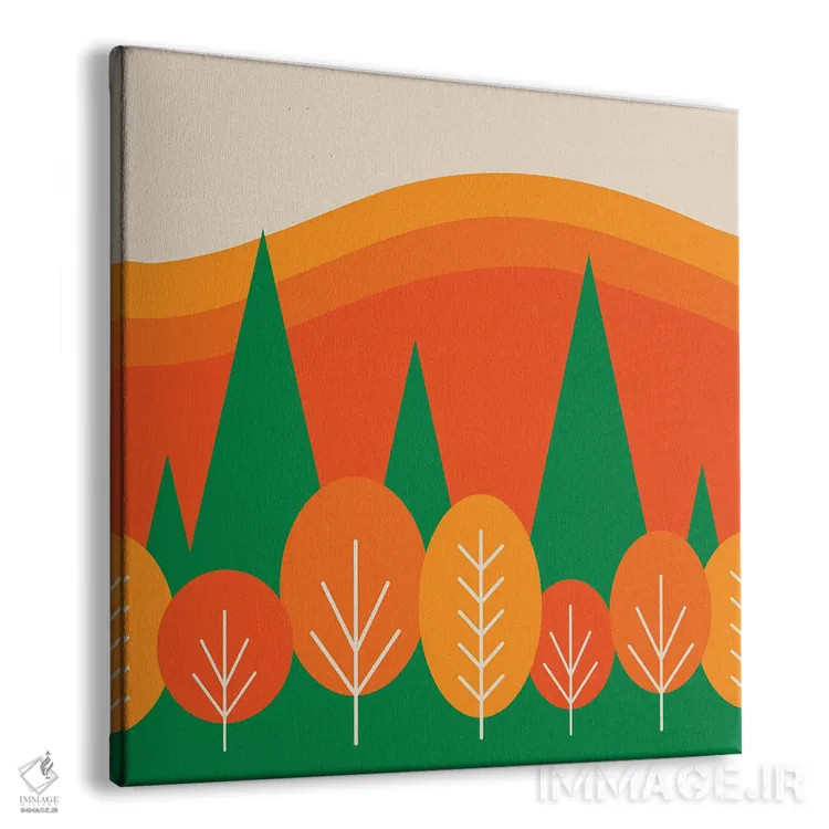 تابلو صحنه پاییزی اثر دیزاینز سرکا ۷۸ - نمای پرسپکتیو محصول