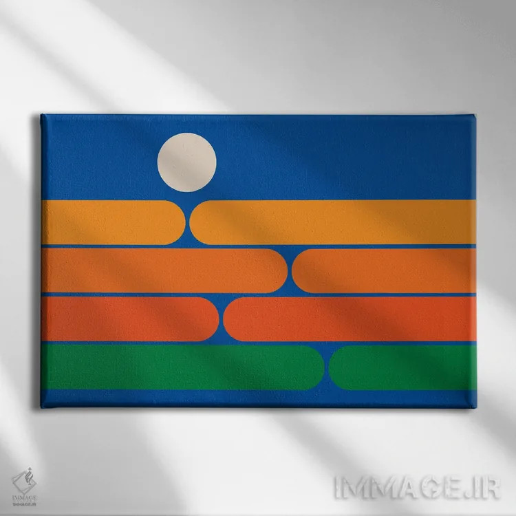 تابلو فضای گسترده اثر دیزاینز سرکا ۷۸ - نمای روبهرو روی دیوار