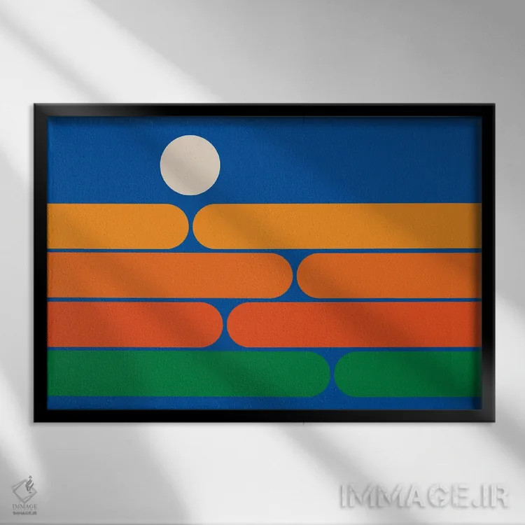 تابلو فضای گسترده اثر دیزاینز سرکا ۷۸ - نمای قابدار مشکی